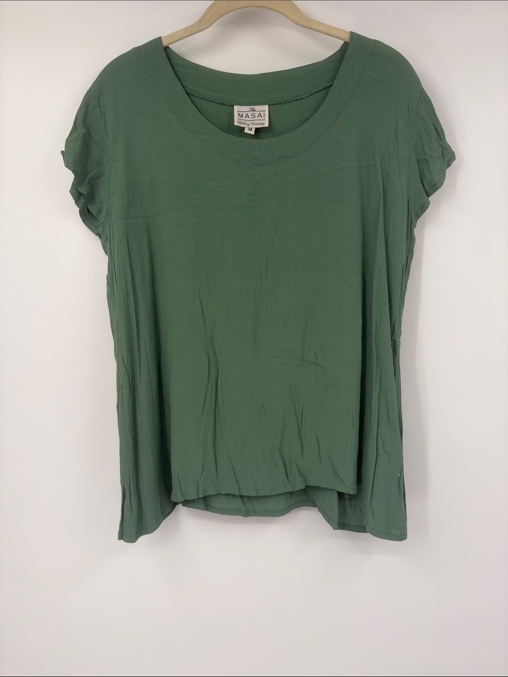 The Masai Clothing Company Sage Green Short Sleeve Top Medium